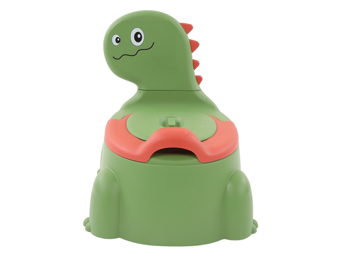 Primerox vaso Sanitário Infantil Dinossauro com Base de Borracha Ergonômico para Treinamento Verde
