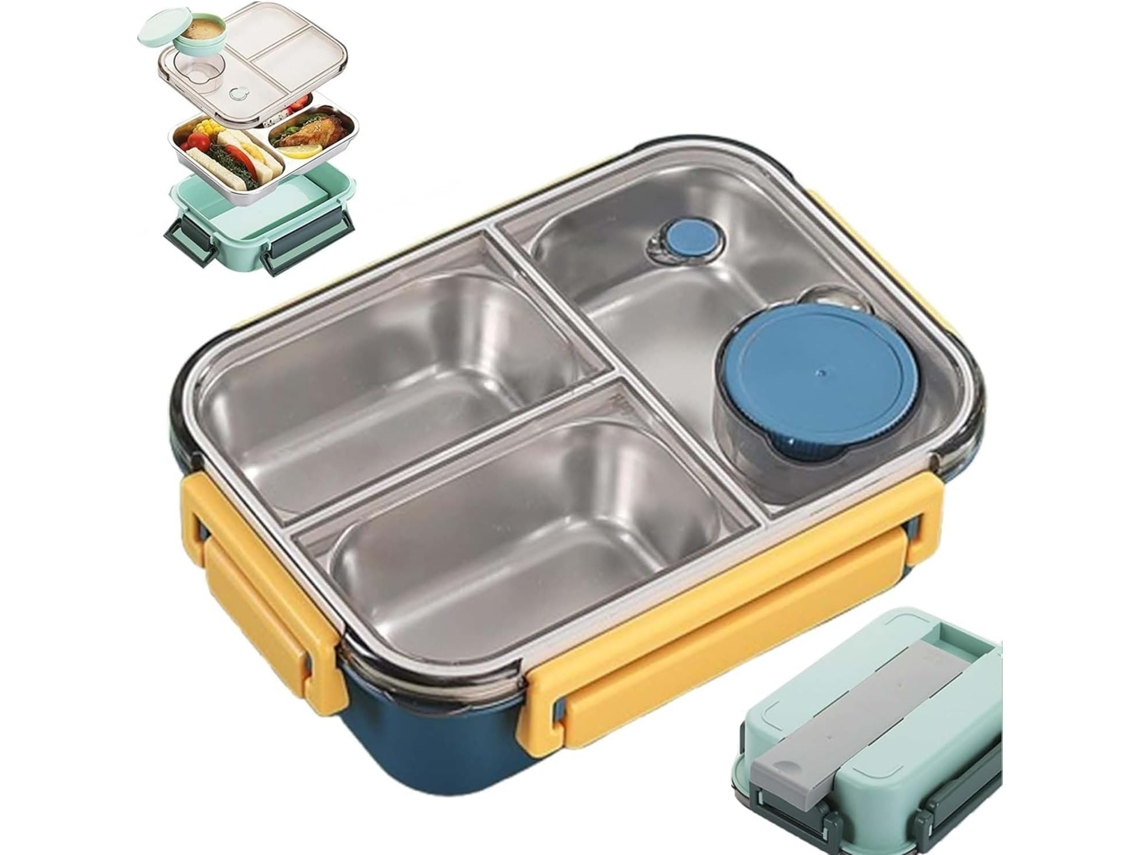 Lancheira, Em Aço Inoxidável, À Prova De Vazamentos, Com Vedação Hermética, Para Lanches, Para Organização Doméstica Na Cozinha E Bancada