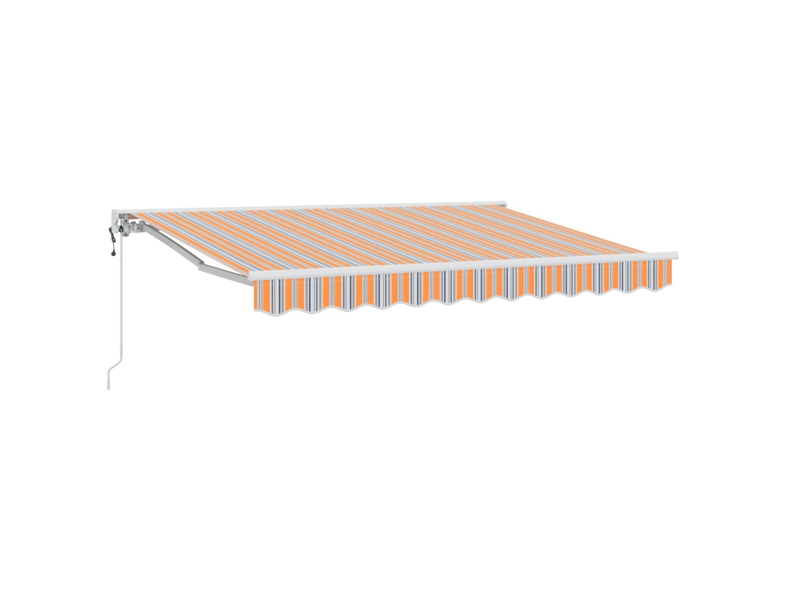 Conjunto 1 Toldo Retrátil Vidaxl Branco Alumínio (3 X 2,5 M)