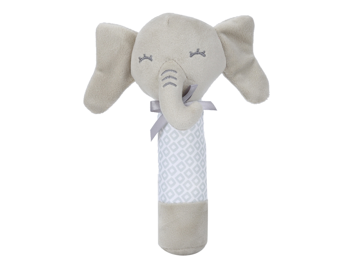 Primerox sininho de Mão com Chocalho Pelúcia Animal Desenho Animado para Bebê Elefante