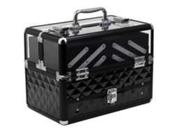 Organizador De Maquiagem, Madeira Engenheirada, Metal, 15,7" L X 11,8" W X 10,6" H, Múltiplas Camadas, Fácil De Montar