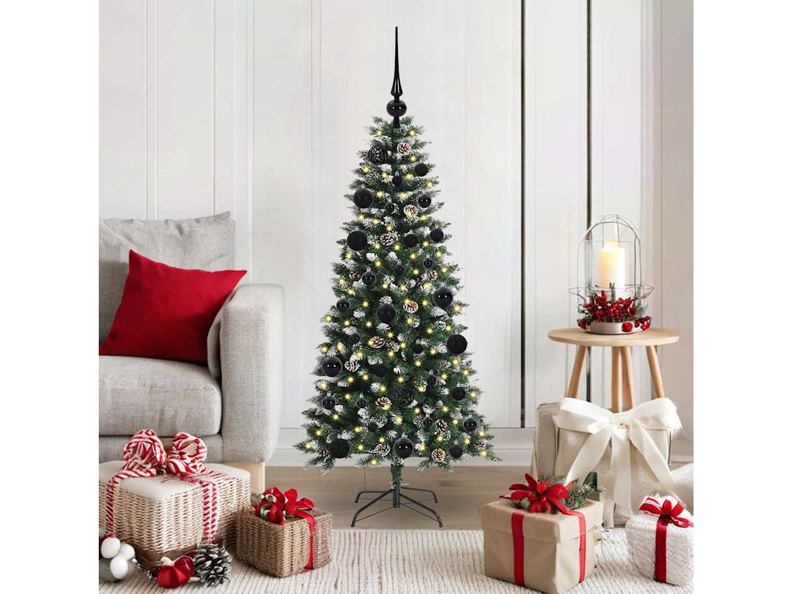 Vidaxl Árvore De Natal Artificial Verde 120 Cm Pvc, Plástico E Aço
