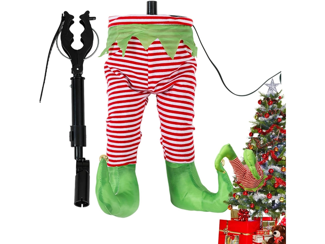 Enfeite De Papai Noel Com Pernas Balançantes Animadas | Decoração Festiva Para Casa