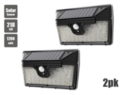 Kit com 2 refletores solares com sensor de movimento AQUAFORGE