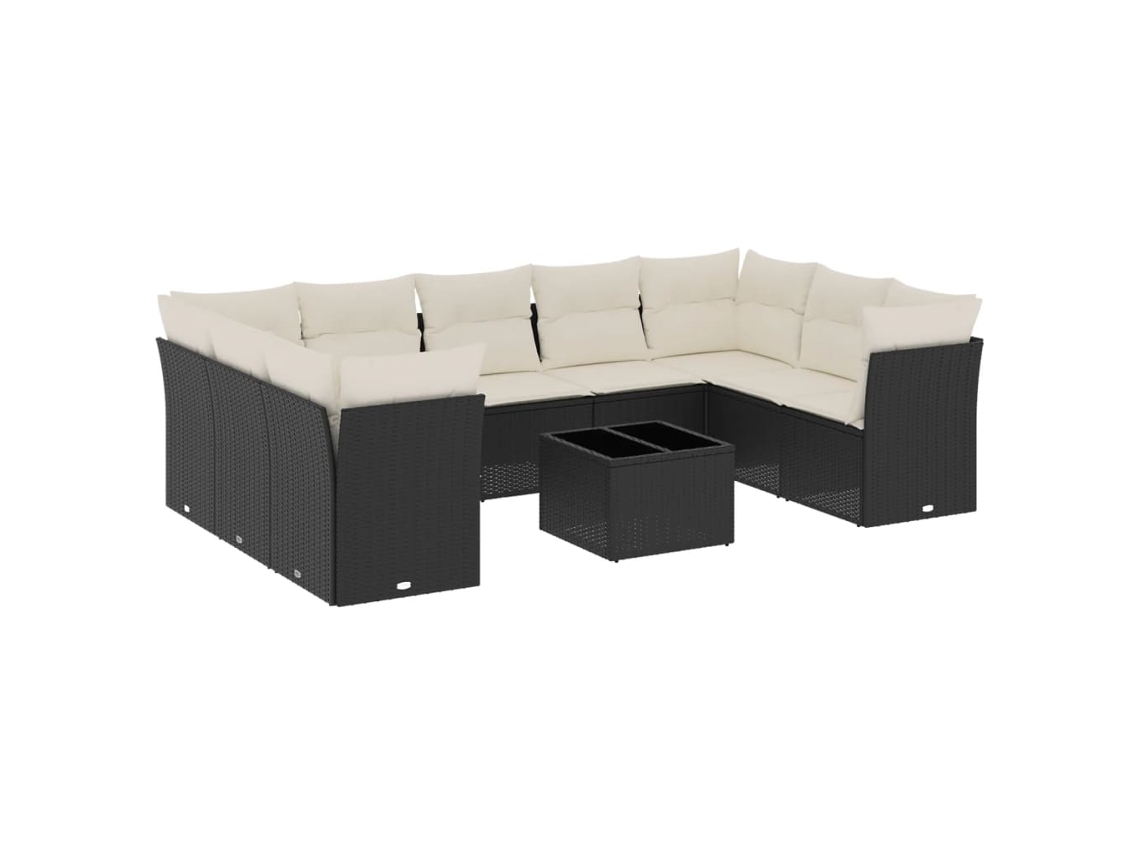 Garden Sofa Set, Garden Sofa Sets Vidaxl Preto Rattan / Vime (n/a)