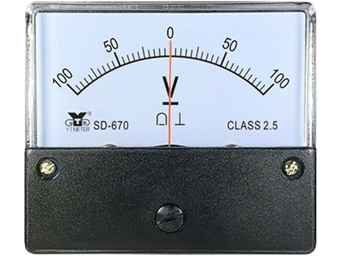 Voltímetro Sd670 Positivo E Negativo Dc 5v 10v 15v 20v 30v 50v 100v