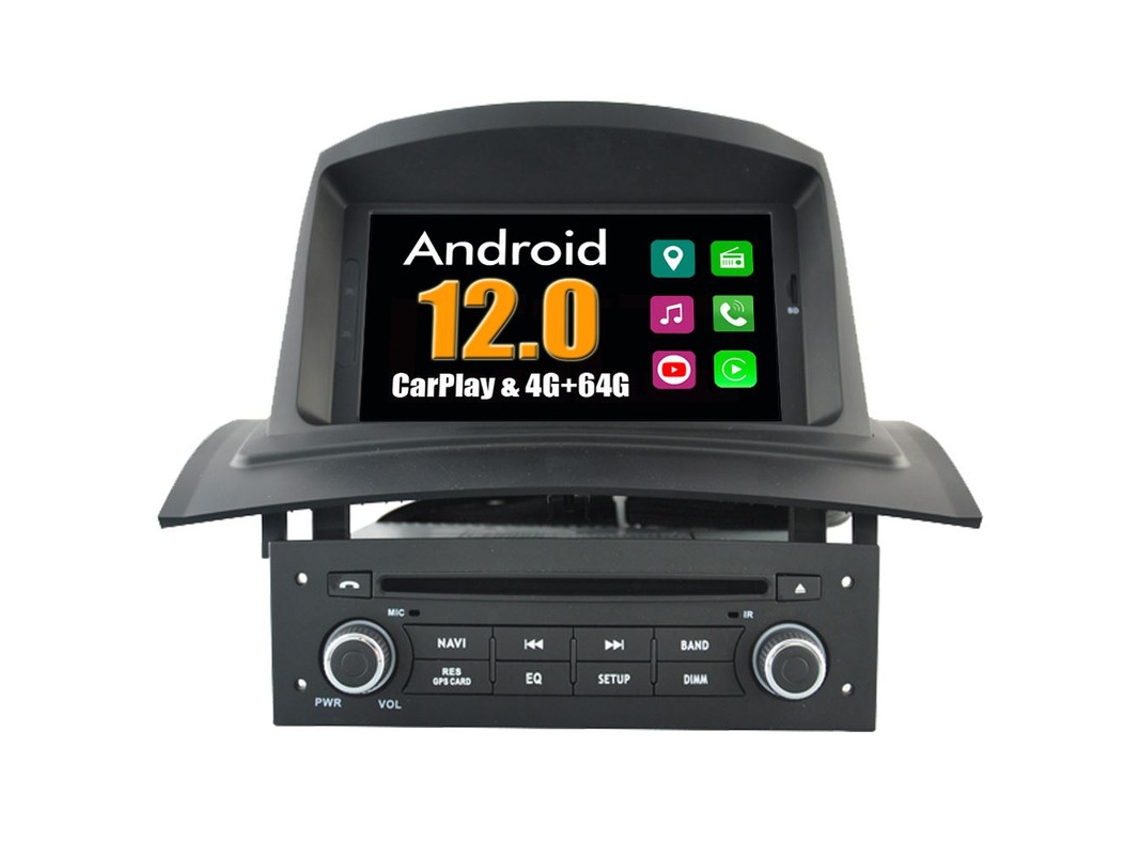 Central Multimídia Carplay Gps 4 Gb 64 Gb Para Renault Megane 2fluence Android Auto Bluetooth