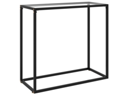 Vidaxl Mesa Consola 80x35x75 Cm Vidro Temperado Transparente