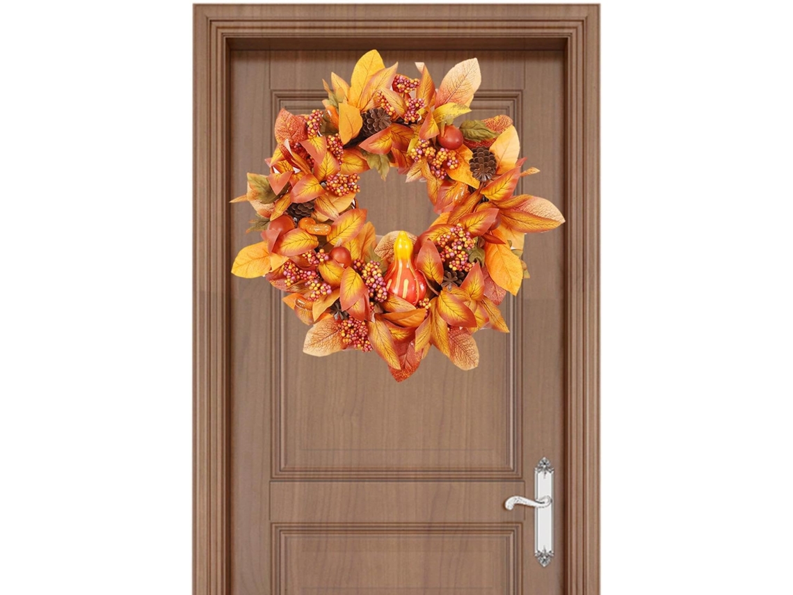 Guirlanda De Outono Para Porta, Guirlanda De Outono Guirlanda De Abóbora E Frutos Silvestres, Guir Gokoco