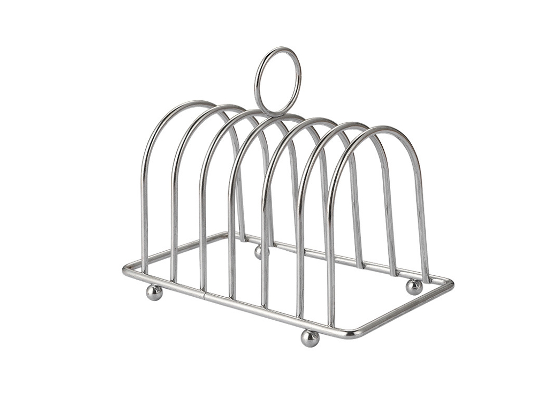 Suporte Para Pão E Torradas, Em Aço, Cor Prateado, Para Servir, Resfriar E Organizar Na Cozinha