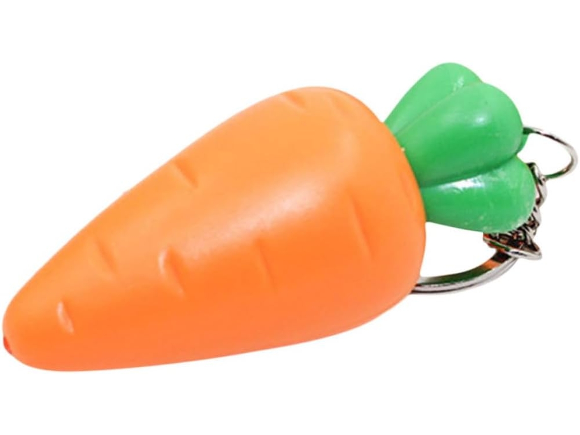 Chaveiro De Plástico Em Formato De Cenoura Com Led Para Mulheres E Meninas