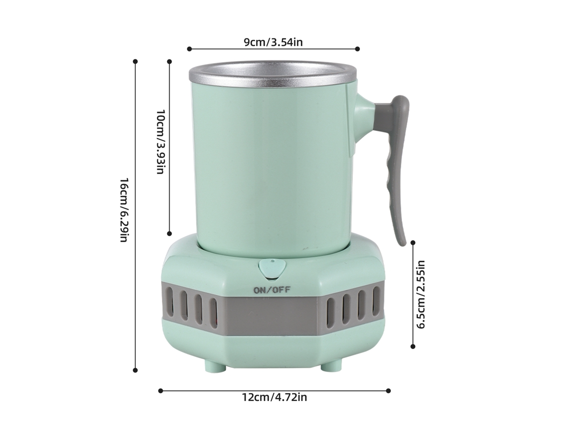 Resfriador e aquecedor de bebidas elétrico de alumínio 15oz com alça para escritório S/MARCA