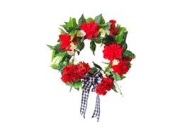 Pendente de Rattan com Flor de Seda, 40x40x6cm LAXISCREED
