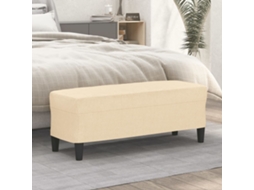 Banco VIDAXL (Bege - Tecido - 100 x 35 x 41 cm)