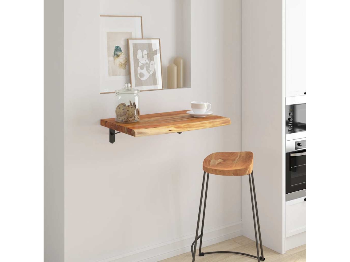 Vidaxl Prateleira De Parede Retangular 50x40x2,5 Cm Acácia Maciça