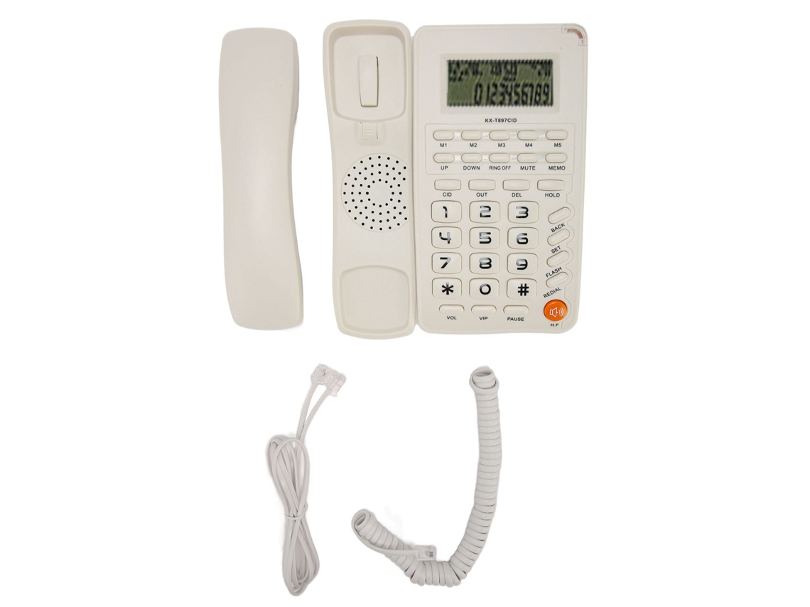 Telefone Fio LAXISCREED Confortável Branco Casa Escritório