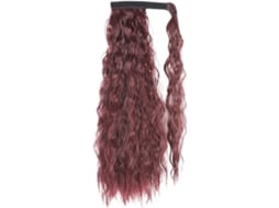 Aplique SFUSHOS de cabelo com coque, rabo de cavalo longo, fibra sintética