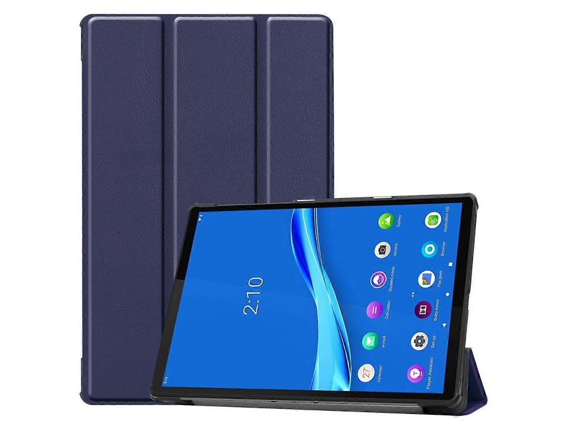 Capa De Couro Com Estampa Custer, Cor Lisa, Formato Horizontal E Suporte Triplo Para Lenovo M10 Plus Tb-x606f