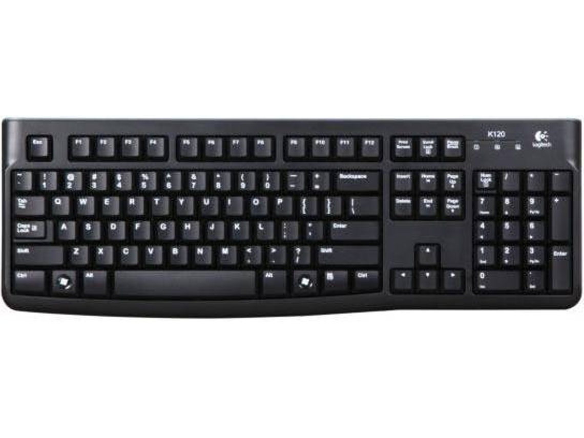 Teclado LOGITECH K120 Nordic (Com Cabo - Layout Nórdico)