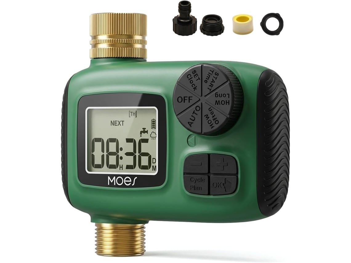 Automatic Watering Timer 1 Way Tap Nose | Water Timer, Brass Input/output, Rain Retarder, Manual Mode, Programmable Controller