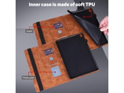 Capa De Couro Pu Para Fire Max 11 Com Suporte, Porta Cartão E Estampa. Tuotuo
