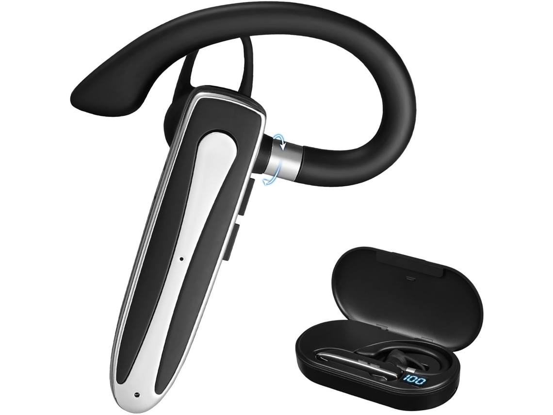 Auricolari Wireless In Ear Con Gancio Stabile Abs, Batteria Da 500mah, Compatibili Con Cellulari Per Sport E Attività