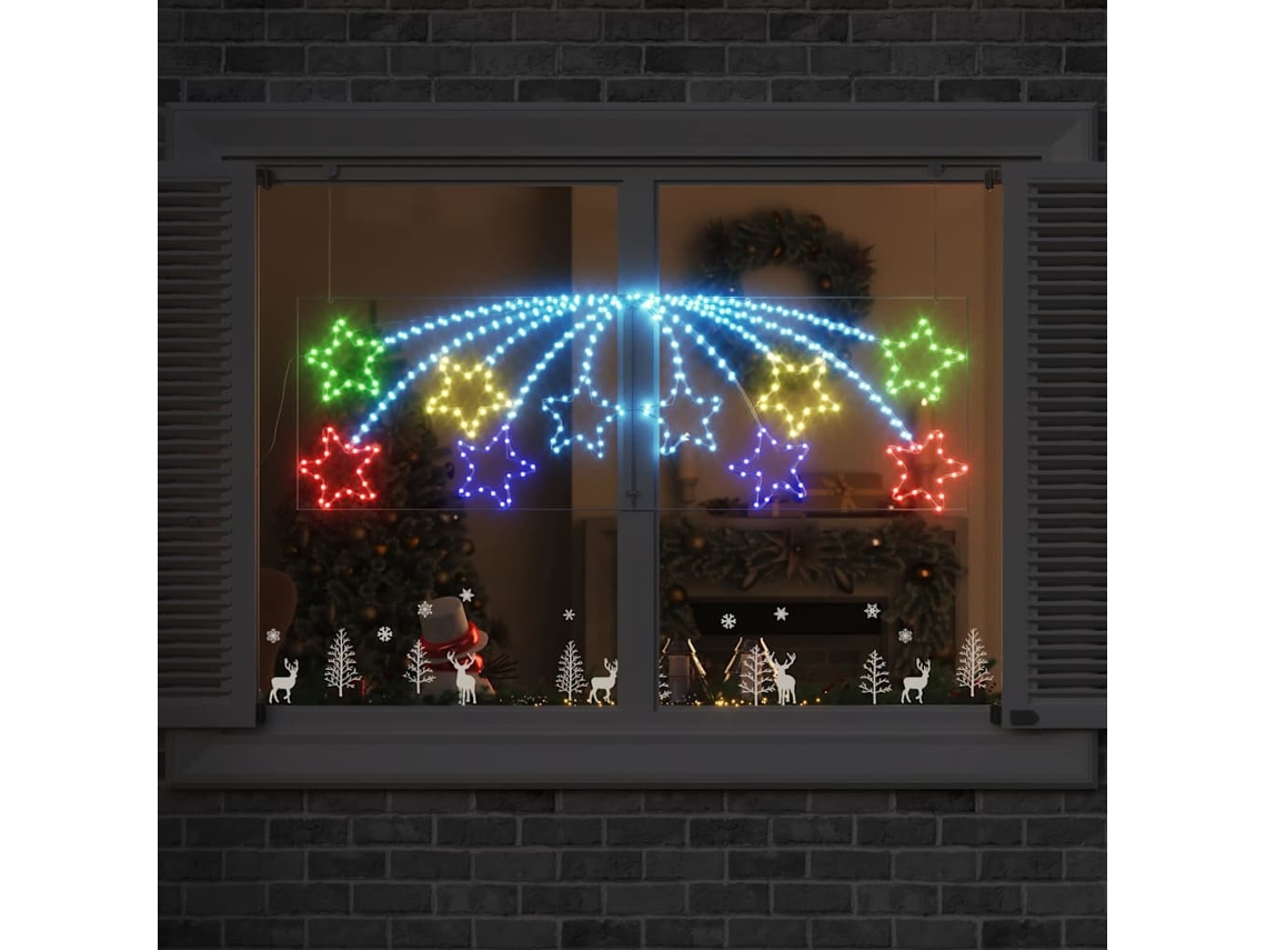 Vidaxl Estrela De Natal Com 432 Leds Multicolor 182 X 58 Cm Pvc