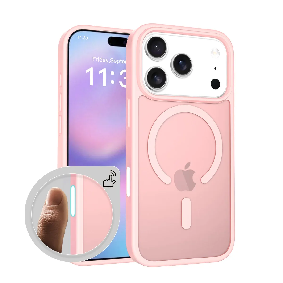 (rosa, Iphone 17) Capa Fosca De Alta Qualidade, Em Tons Pastel, Agradável Ao Toque E Compatível Com Carregamento Sem Fio Magnético.