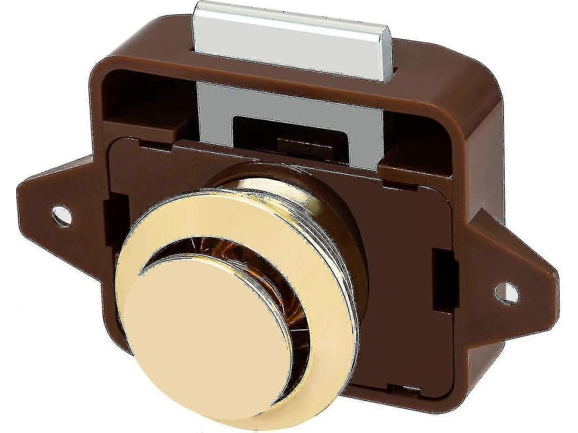 Botão De Pressão Para Fechadura De Porta De Armário, Trailer, Trailer, Trailer, Maçaneta Dourada Slowmoose (2 Peças, Marrom Dourado)