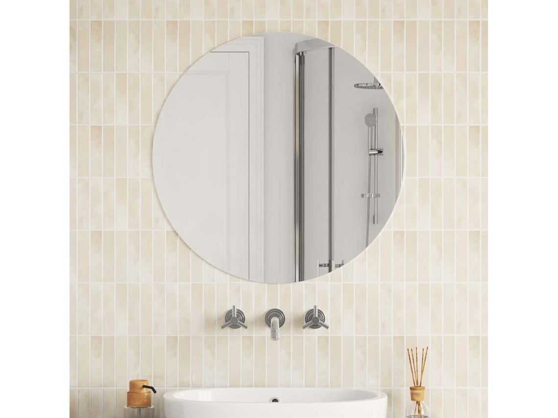 Vidaxl Espelho De Parede Em Vidro Redondo 70 Cm