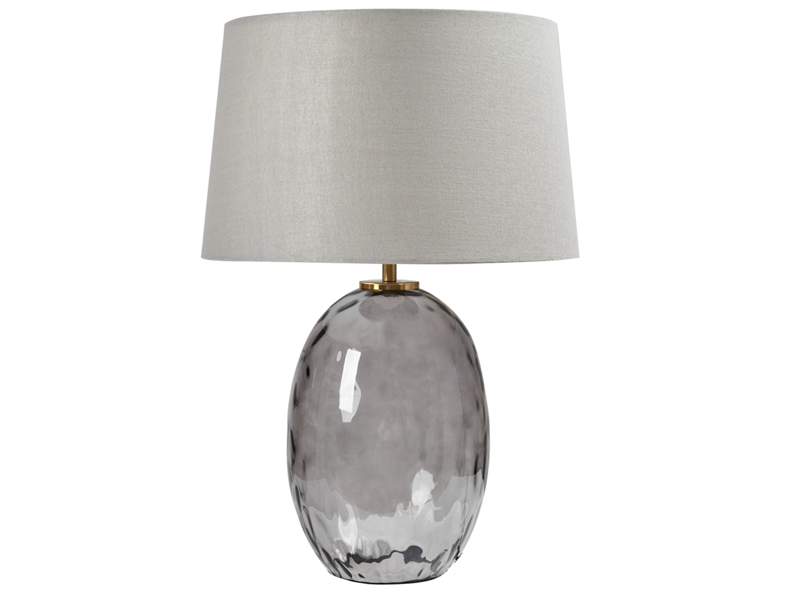 Beliani Bonelli Candeeiro de Mesa Vidro Cinzento 32x32x47