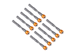 YURU kit de 10 pontas de parafusadeira ph2 com haste hexagonal magnética antiderrapante 65mm para drywall e gesso