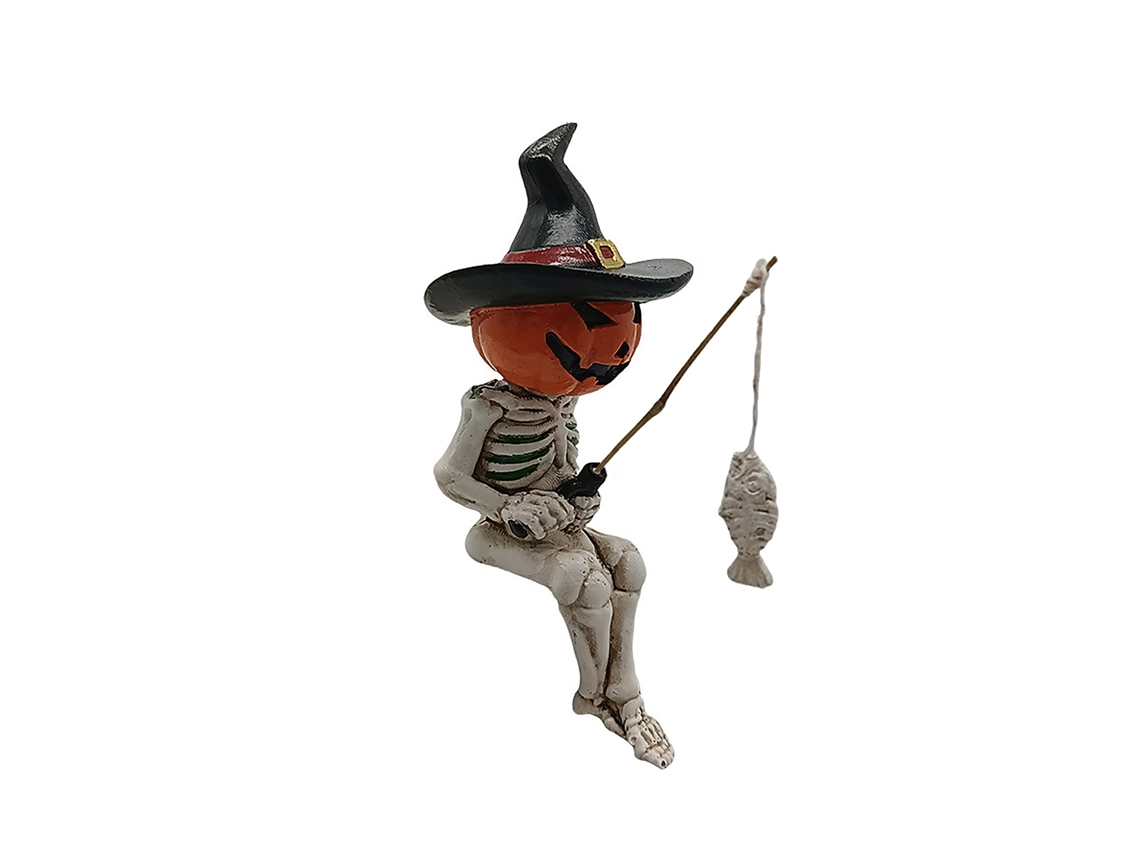 Laxiscreed Escultura De Pesca Decorativa Gótica Com Vara Removível Para Exterior