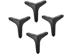 Ipetboom Conjunto De 4 Pés Triangulares Pretos Para Móveis, Sofá, Armário, Suporte, Substituição Para Rack De Tv, Cômoda