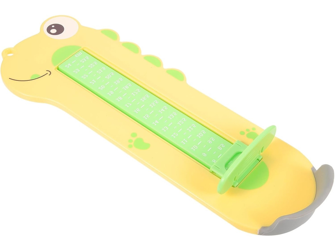Medidor De Pés Infantil, Tamanho Calçados Em Plástico Abs, Amarelo,