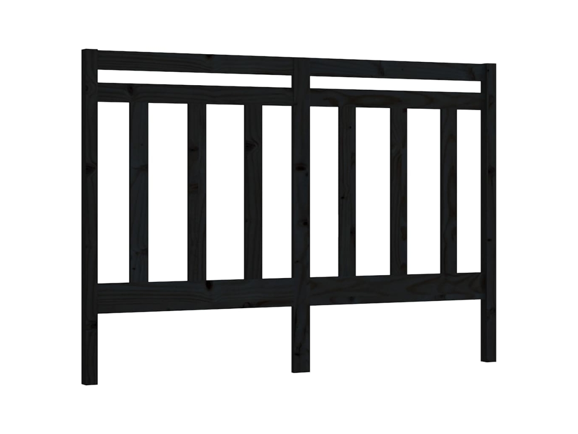 Bed Headboard, Bed Headboards Vidaxl Preto Madeira De Pinho (126 X 100 Cm)