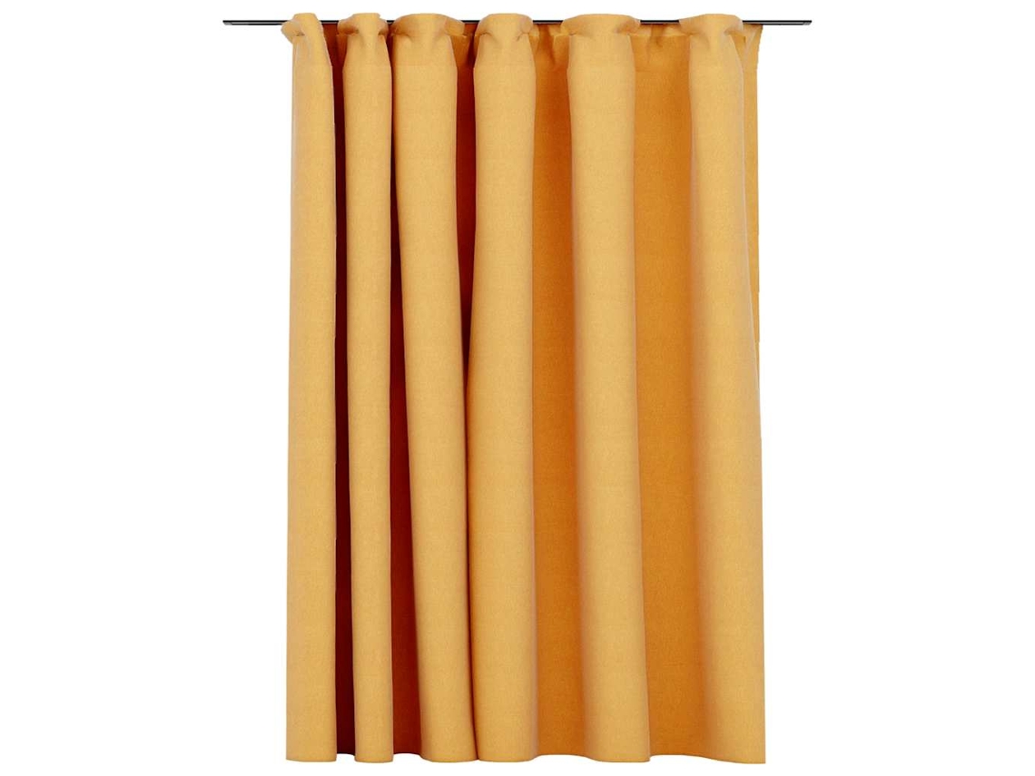 Curtain, Curtains Vidaxl Amarelo Tecido (n/a)