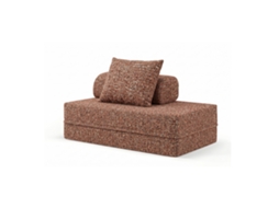Sofá Modular 2 Lugares Convertível Tweed Terracota SKOFFA