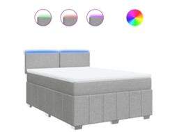 Box Spring Bed, Box Spring Beds Vidaxl Cinzeto Tecido (160 X 200 Cm)