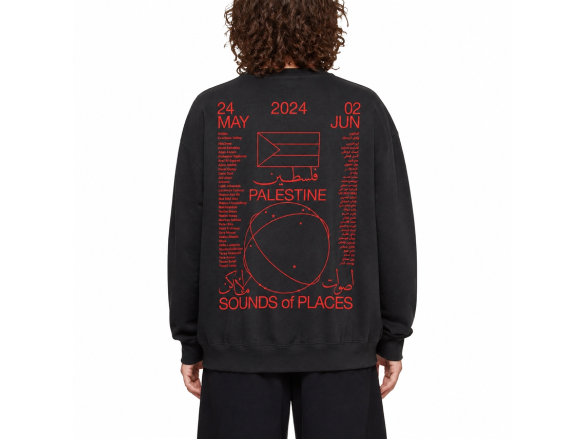 Rockinstone Sounds Of Places Black Classic Sweatshirtdouble-sided Print Unique Designer Style