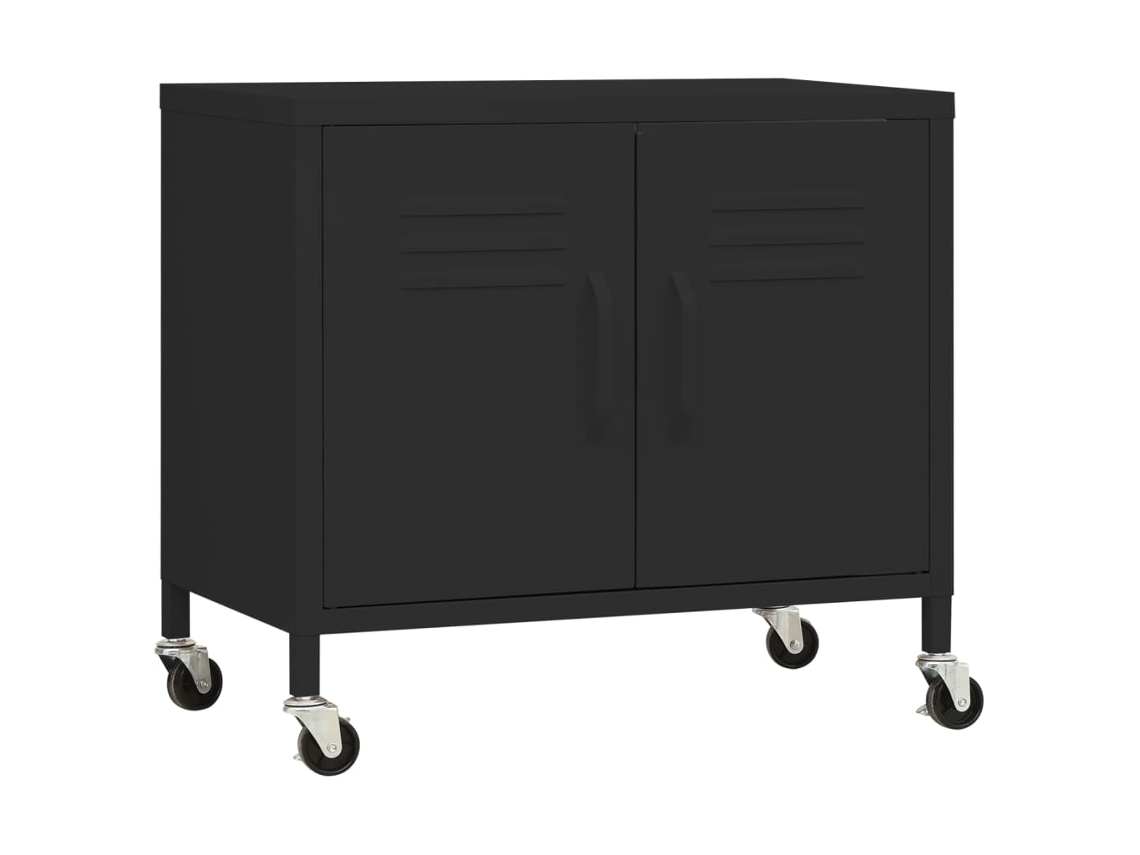 Storage Cabinet, Storage Cabinets Vidaxl Preto Aço (n/a)