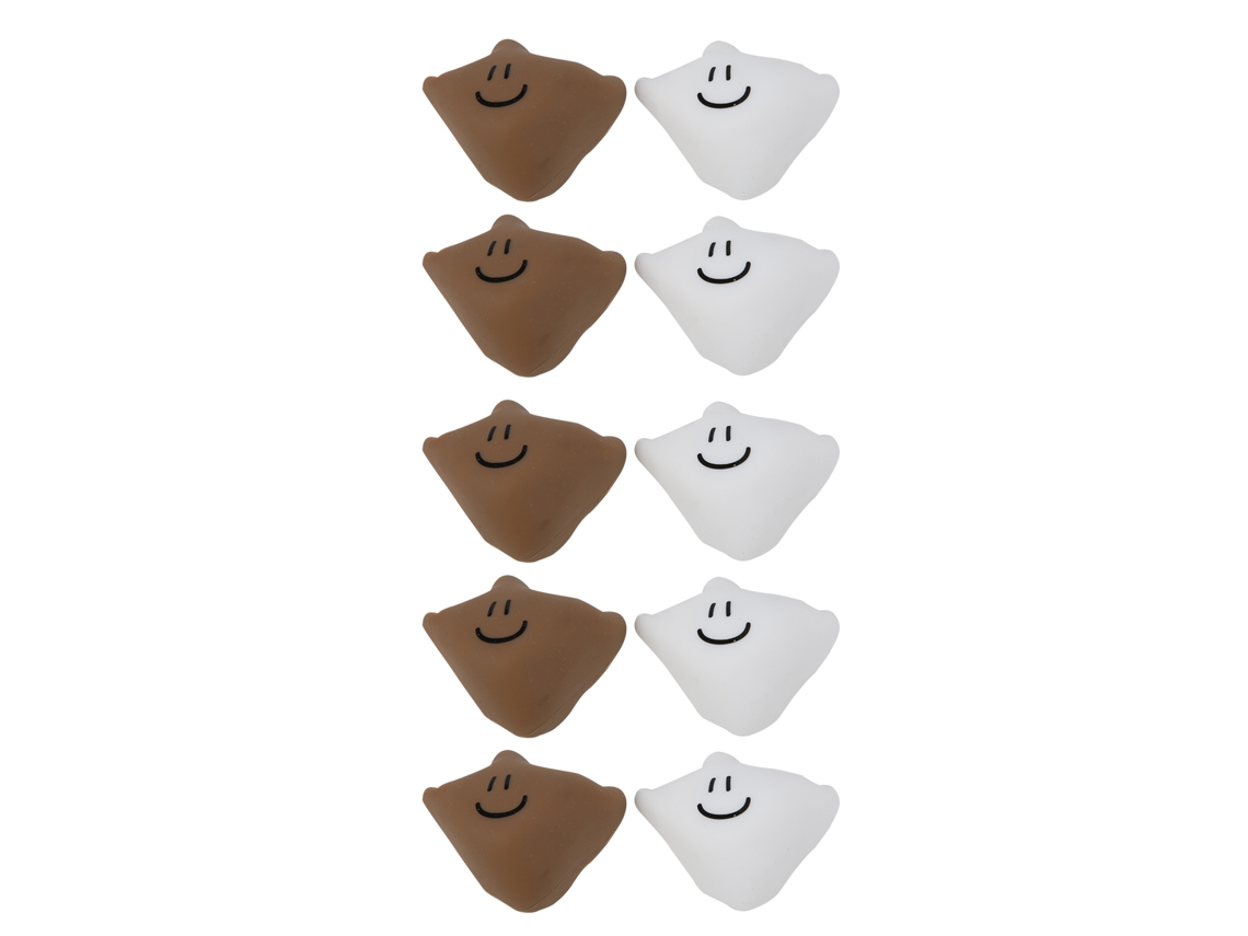 Mali 10pcs Protetor de Cantos de Móveis Silicone Macio Branco Café para Bebês Segurança