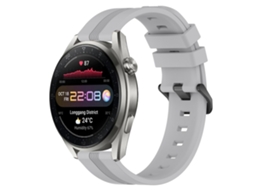 Bracelete de Smartwatch para Huawei Watch 3 Pro 22mm listrada côncava Slicone (cinza)