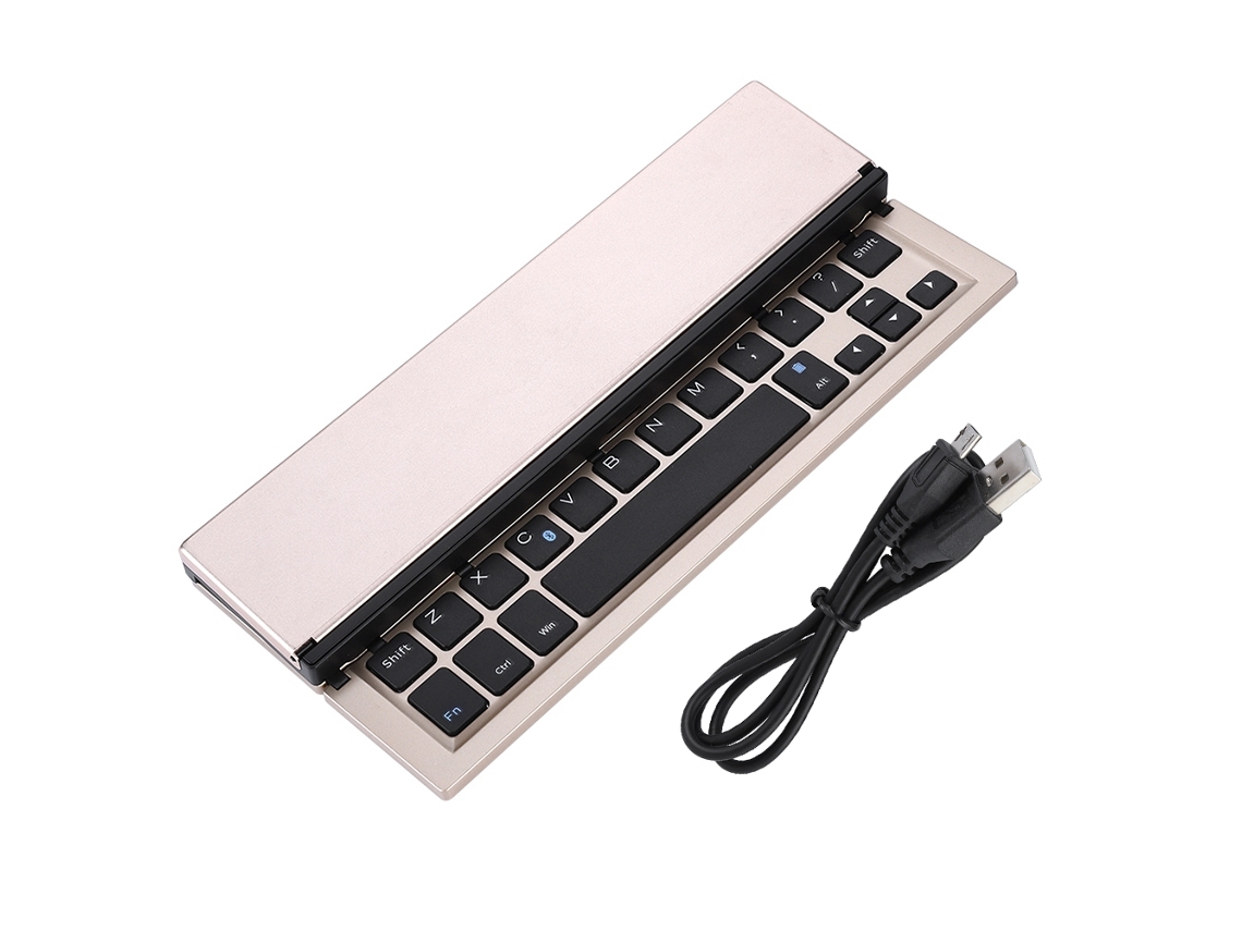 Teclado Bluetooth LAXISCREED (portátil de Triplo Dobramento, Teclas em Estrutura X, Compatível com Múltiplos Sistemas)