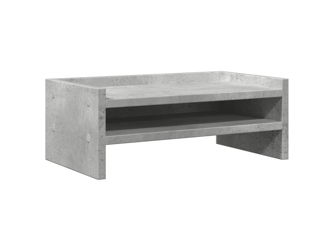 Monitor Stand, Monitor Stands Vidaxl Cinzeto Madeira Processada (42 X 24 X 16 Cm)