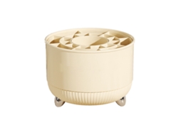 Organizador de Pincéis de Maquiagem S/MARCA rotativo 360° com 21 compartimentos grande branco creme