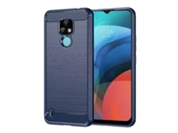 Capa De Celular De Fibra De Carbono Tpu Com Textura Escovada Para Lenovo K12 / Motorola Moto E7