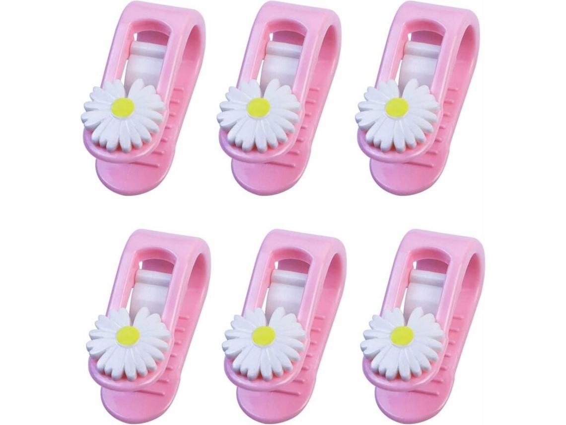 Lurelia Fivelas Para Edredom 6 Peças Abs Plástico Sem Agulha Antiderrapante Elástico Resistente Colcha Cobertor Cama Rosa Casal King Solteiro