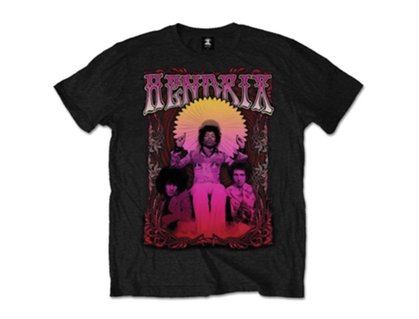T-Shirt ROCK OFF Jimi Hendrix - Ferris Wheel Preto (Tamanho: S)