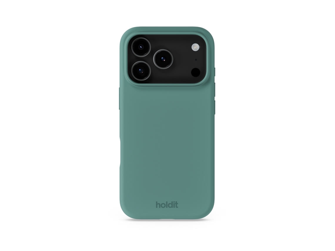 Capa De Silicone Holdit Para Iphone 17 Pro Max, Cor Verde Musgo.
